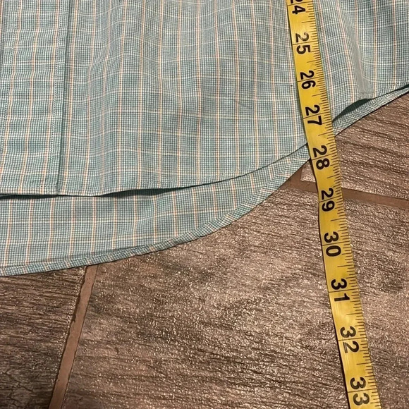 Nautica slim fit men’s long sleeved button down Checked Mint green Size Medium - Picture 9 of 13